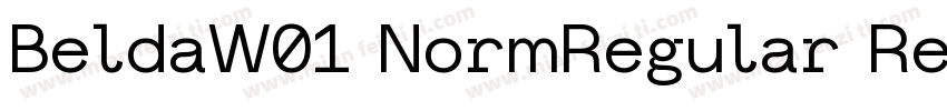 BeldaW01 NormRegular Regular字体转换
